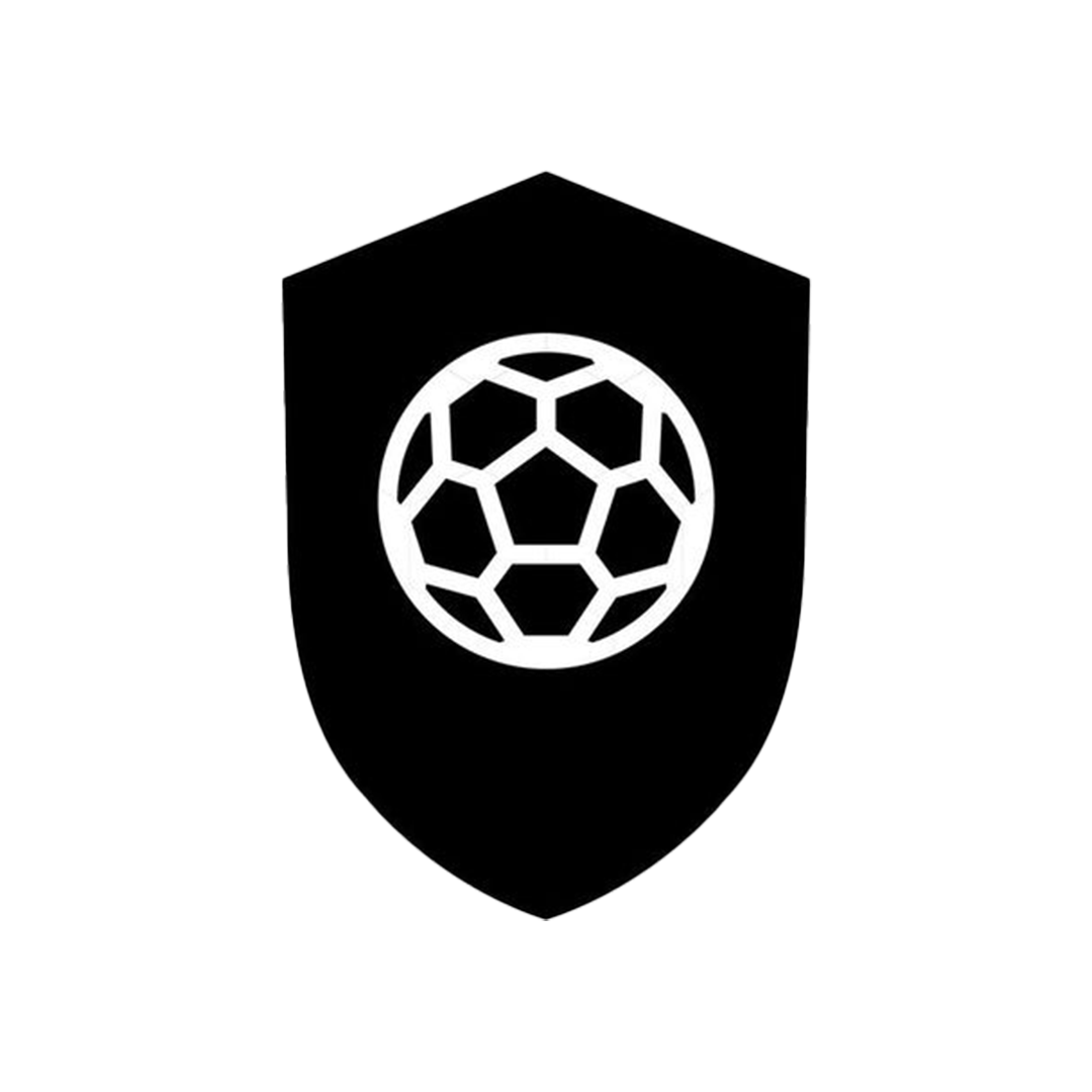 Logo avec un ballon de foot retro