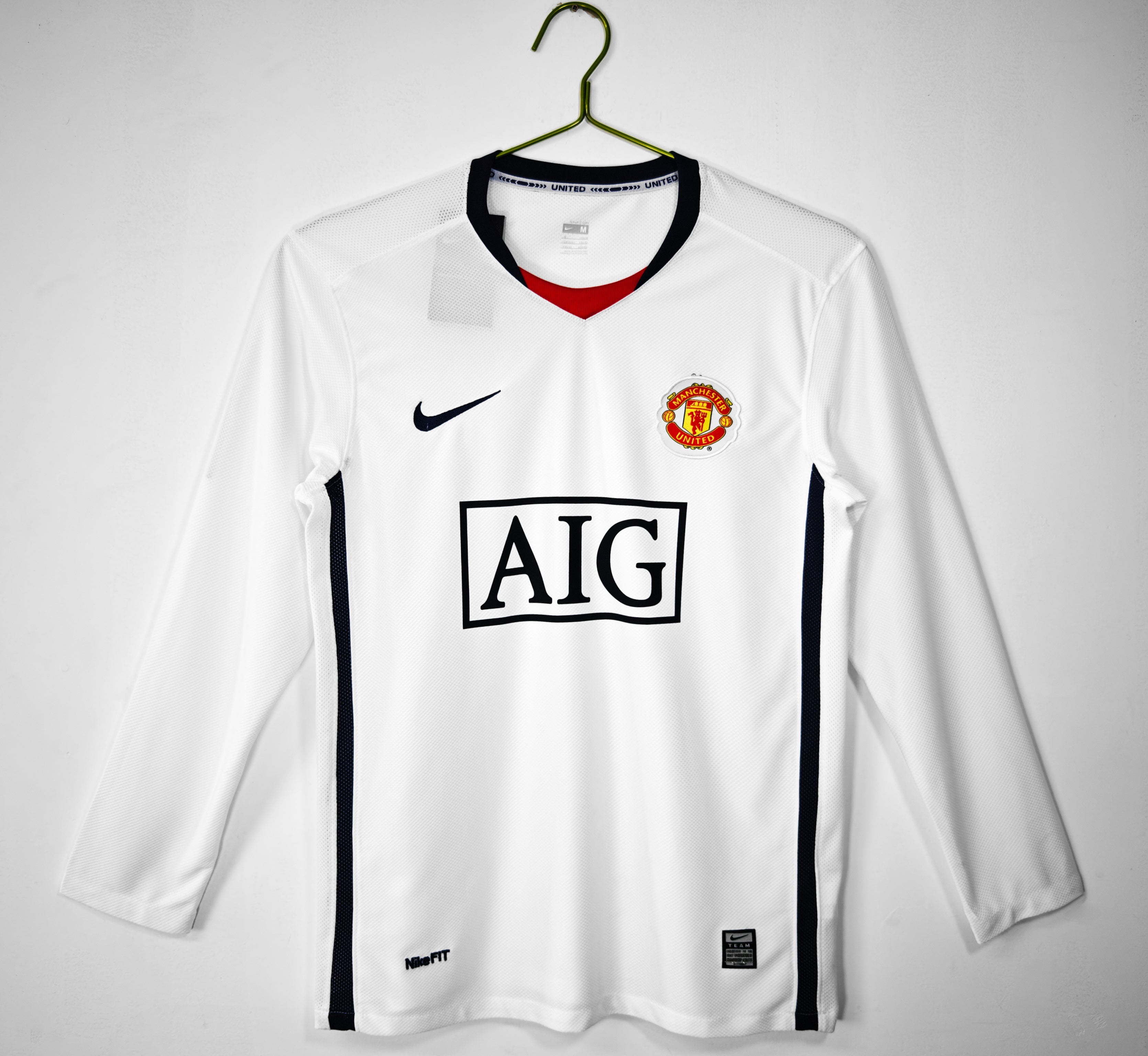 Manchester United 2008 Retro Away Manche Longue